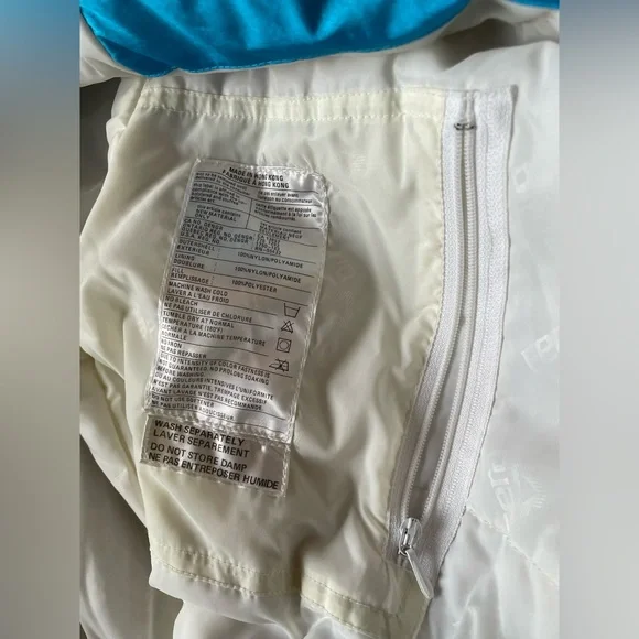 Vintage 80s One Piece Ski Snowboarding Suit Purple Turquoise Size 16 by Fera - Picture 14 of 17